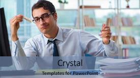  Presentation with body temperature sweating - Presentation theme featuring chock - businessman suffering from excessive armpit background and a  colored foreground