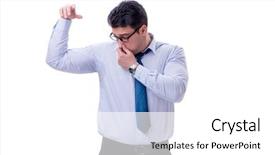  Presentation with bad - Audience pleasing PPT theme consisting of chock - businessman sweating excessively smelling bad backdrop and a  colored foreground