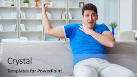  Presentation with bad - Slide deck featuring chock - man sweating excessively smelling bad background and a  colored foreground