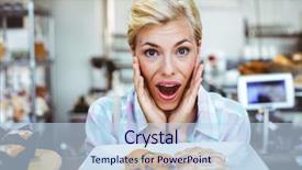  Presentation with bakery pie - Presentation theme with chock - puzzled pretty woman looking background and a  colored foreground