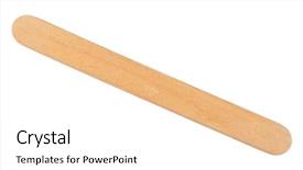  Presentation with wooden stick - Slides enhanced with chock - wooden ice cream stick background and a white colored foreground