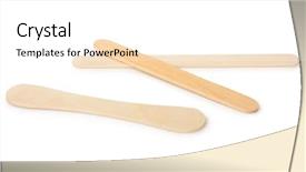  Presentation with ice cream - Colorful PPT theme enhanced with chock - wooden ice cream sticks backdrop and a  colored foreground