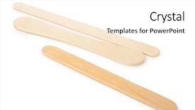 Presentation with ice cream - Presentation design having chock - wooden ice cream sticks background and a white colored foreground