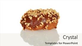  Presentation with peanut - Slides consisting of choclate - side view of an chocolate background and a soft green colored foreground