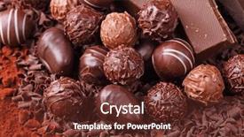  Presentation with chocolate - Slides with group of chocolate close up background and a tawny brown colored foreground