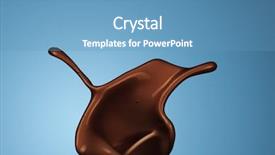  Presentation with chocolate splash - Audience pleasing presentation design consisting of splash of brownish hot coffee backdrop and a teal colored foreground