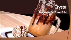  Presentation with food truck cake ice cream - Colorful slides enhanced with choco cafe latte and crumb backdrop and a wine colored foreground