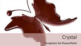  Presentation with goldsmith melting gold to liquid - Slide deck consisting of choco drink - chocolate in the form background and a coral colored foreground