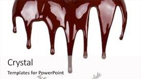  Presentation with syrup - Presentation design having choco drink - chocolate in the form background and a white colored foreground