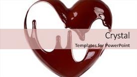  Presentation with syrup - Colorful presentation design enhanced with choco drink - chocolate in the form backdrop and a coral colored foreground