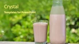  Presentation with chocolate milk - Audience pleasing PPT theme consisting of choco drink - chocolate milk in the bottle backdrop and a tawny brown colored foreground
