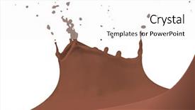  Presentation with chocolate splash - Amazing presentation having choco drink - chocolate milk splash isolated backdrop and a  colored foreground