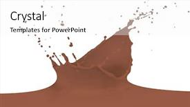  Presentation with chocolate splash - Colorful PPT theme enhanced with choco drink - chocolate milk splash isolated backdrop and a  colored foreground