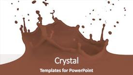  Presentation with chocolate splash - Amazing slide set having choco drink - chocolate milk splash isolated backdrop and a  colored foreground