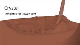  Presentation with chocolate splash - PPT layouts featuring choco drink - chocolate milk splash isolated background and a white colored foreground