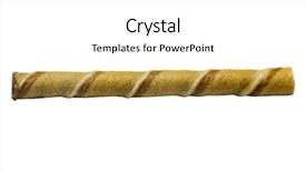  Presentation with wafer - Slides consisting of choco drink - close-up of a chocolate wafer background and a white colored foreground