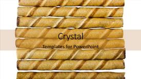  Presentation with wafer - Colorful theme enhanced with choco drink - close-up of chocolate wafer sticks backdrop and a gold colored foreground