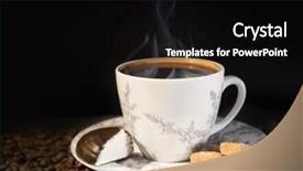  Presentation with fragrant - Cool new theme with choco drink - fragrant black coffee backdrop and a black colored foreground