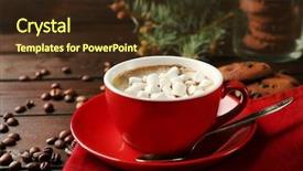  Presentation with hot chocolate - PPT layouts with choco drink - mug of hot chocolate background and a  colored foreground