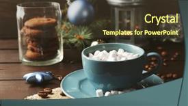  Presentation with olive tree branch ripe - Audience pleasing PPT layouts consisting of choco drink - mug of hot chocolate backdrop and a tawny brown colored foreground