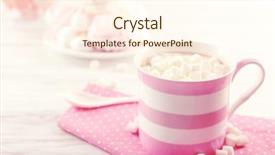  Presentation with hot chocolate - Presentation design featuring choco drink - mug of hot chocolate background and a  colored foreground