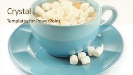  Presentation with hot chocolate - Slide set with choco drink - mug of hot chocolate background and a cream colored foreground