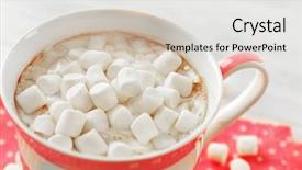  Presentation with hot chocolate - PPT theme having choco drink - mug of hot chocolate background and a  colored foreground