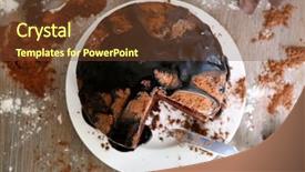  Presentation with chocolate - Presentation theme consisting of chocoate - home made chocolate pie background and a  colored foreground