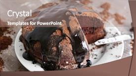  Presentation with baseball home plate - Audience pleasing slide deck consisting of chocoate - home made chocolate pie backdrop and a coral colored foreground