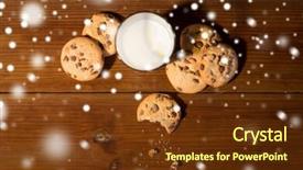  Presentation with oat milk - Presentation design consisting of chocolate ads - baking eating holidays and food background and a tawny brown colored foreground