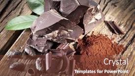  Presentation with cocoa bean - Cool new presentation with chocolate-and-cocoa-bean-over backdrop and a tawny brown colored foreground