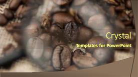 Presentation with coffee chocolate - Slides with chocolate-and-coffee-beans background and a tawny brown colored foreground