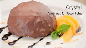  Presentation with croissant - Presentation design featuring chocolate-and-orange-croissant background and a lemonade colored foreground