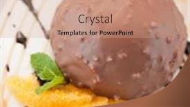  Presentation with croissant - Slide set consisting of chocolate-and-orange-croissant background and a coral colored foreground