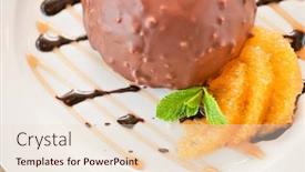  Presentation with croissant - Theme consisting of chocolate-and-orange-croissant background and a lemonade colored foreground