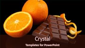  Presentation with orange and black backrgound - Beautiful slide set featuring chocolate and orange on black backdrop and a wine colored foreground