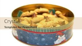  Presentation with peanut butter - Beautiful slide deck featuring chocolate-and-peanut-butter-cookies backdrop and a yellow colored foreground