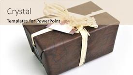  Presentation with praline - PPT theme consisting of chocolate and praline luxury box with candy and sweets background and a lemonade colored foreground