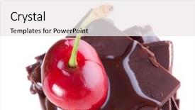  Presentation with spoilage fruit and vagetable - Presentation theme featuring chocolate and sirop and fruit background and a  colored foreground