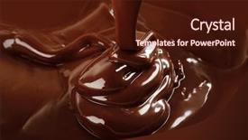  Presentation with chocolate - Slide set consisting of chocolate as background background and a  colored foreground