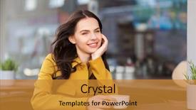  Presentation with hot chocolate - Beautiful presentation theme featuring chocolate at city street cafe backdrop and a gold colored foreground