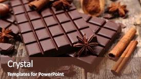  Presentation with chocolate - Beautiful slide deck featuring chocolate bar and spice backdrop and a tawny brown colored foreground