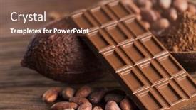  Presentation with cacao - Colorful slides enhanced with chocolate bar candy sweet cacao backdrop and a tawny brown colored foreground