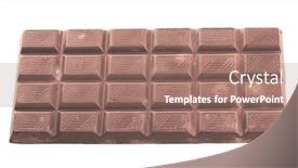  Presentation with chocolate milk - Cool new presentation design with chocolate bar close up milk choc macro photo backdrop and a coral colored foreground