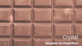  Presentation with chocolate milk - Presentation theme consisting of chocolate bar close up milk choc macro photo background and a coral colored foreground