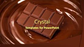  Presentation with hot chocolate - PPT layouts featuring chocolate-bar-of-chocolate background and a tawny brown colored foreground