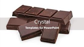  Presentation with white chocolate - Amazing slide set having chocolate bar pieces over white backdrop and a tawny brown colored foreground