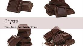  Presentation with white chocolate - Beautiful PPT theme featuring chocolate-bar-set-isolated backdrop and a coral colored foreground