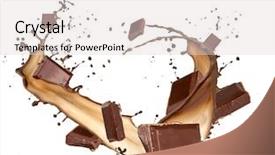  Presentation with chocolate splash - Cool new PPT theme with chocolate bars in chocolate splash backdrop and a lemonade colored foreground
