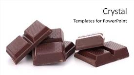  Presentation with chocolate milk - Presentation theme enhanced with chocolate bars stack isolated background and a white colored foreground
